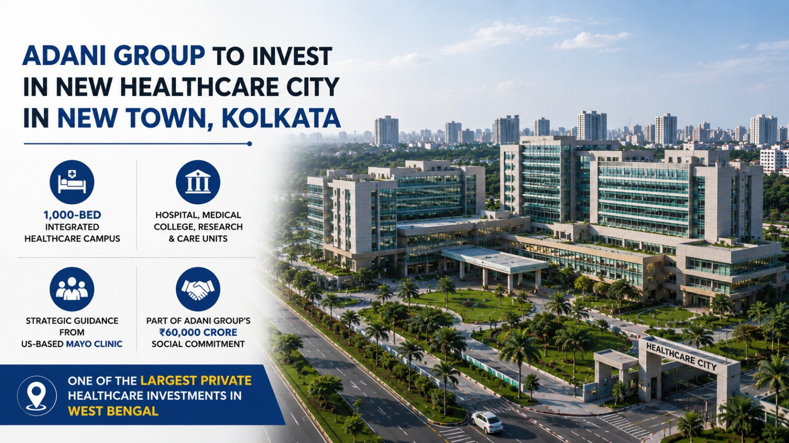 Adani Group To Invest In New Healthcare City In New Town, Kolkata