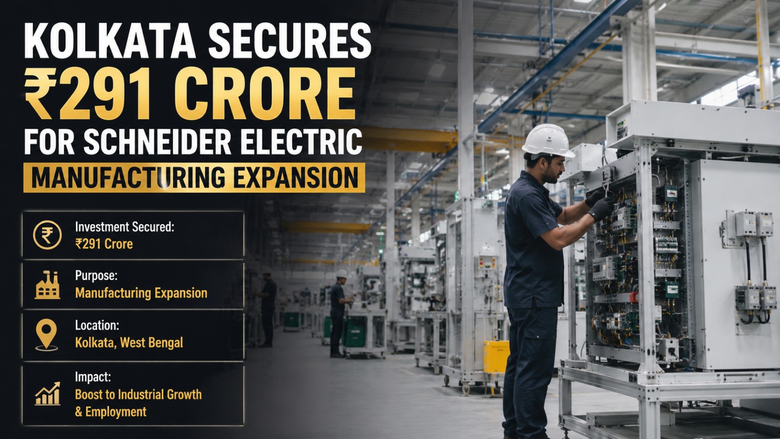 Kolkata Secures 291 Crore For Schneider Electric Manufacturing Expansion