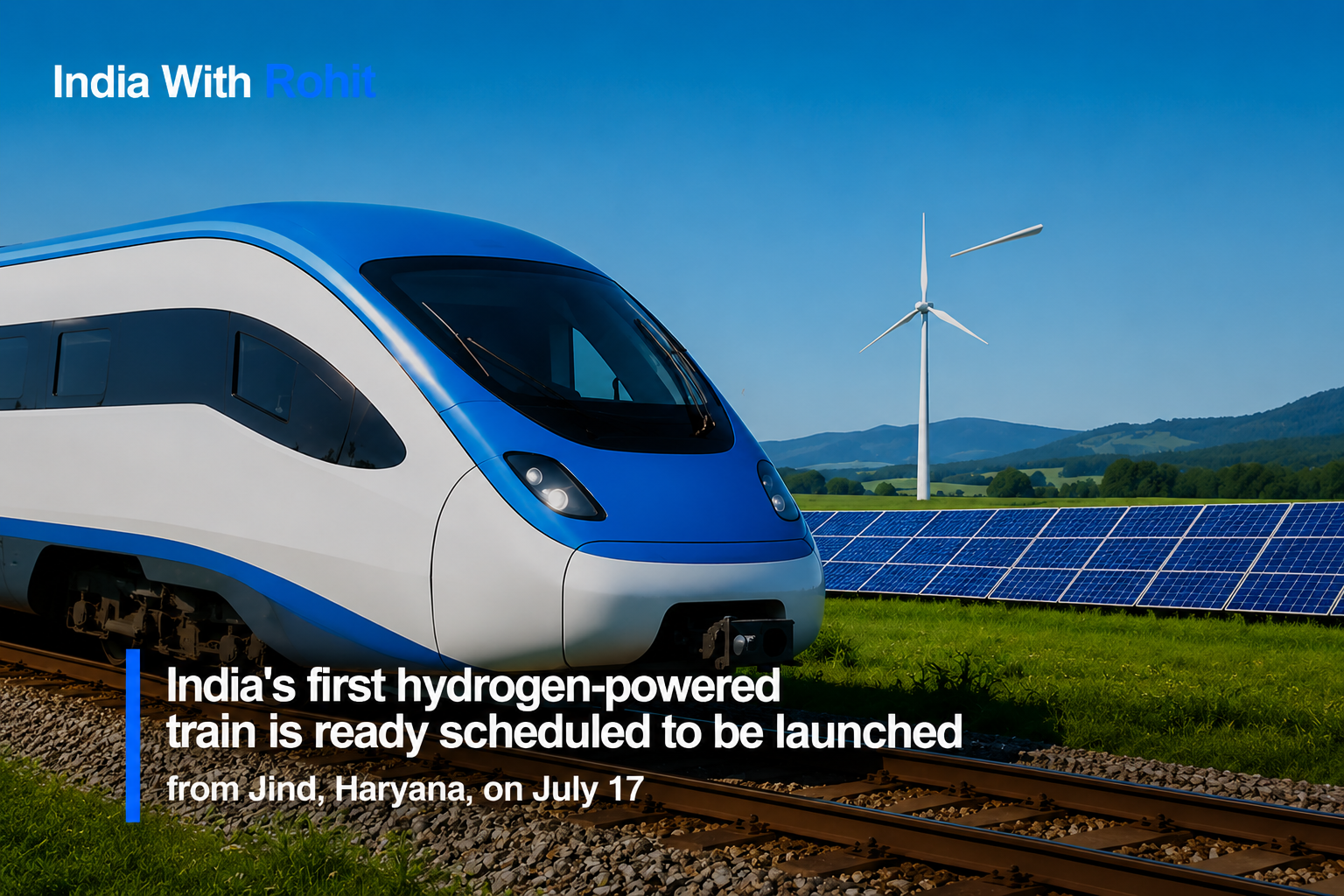 India's first hydrogen-powered train is ready scheduled to be launched from Jind, Haryana, on July 17