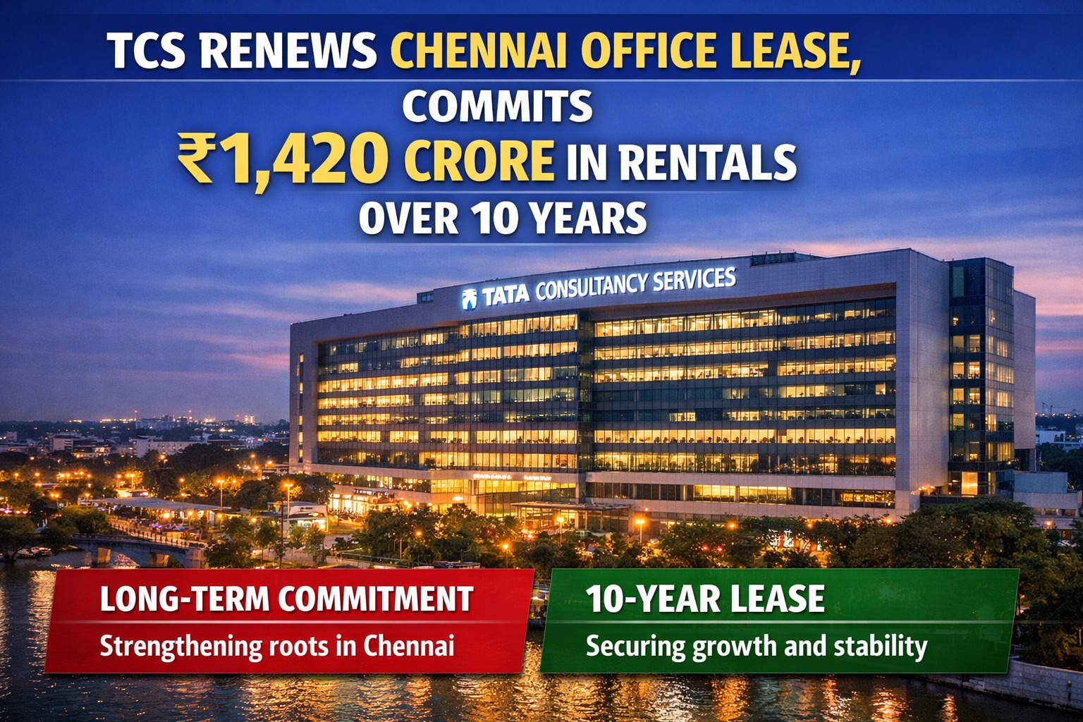 TCS Renews Chennai Office Lease, Commits *1,420 Crore In Rentals Over 10 Years