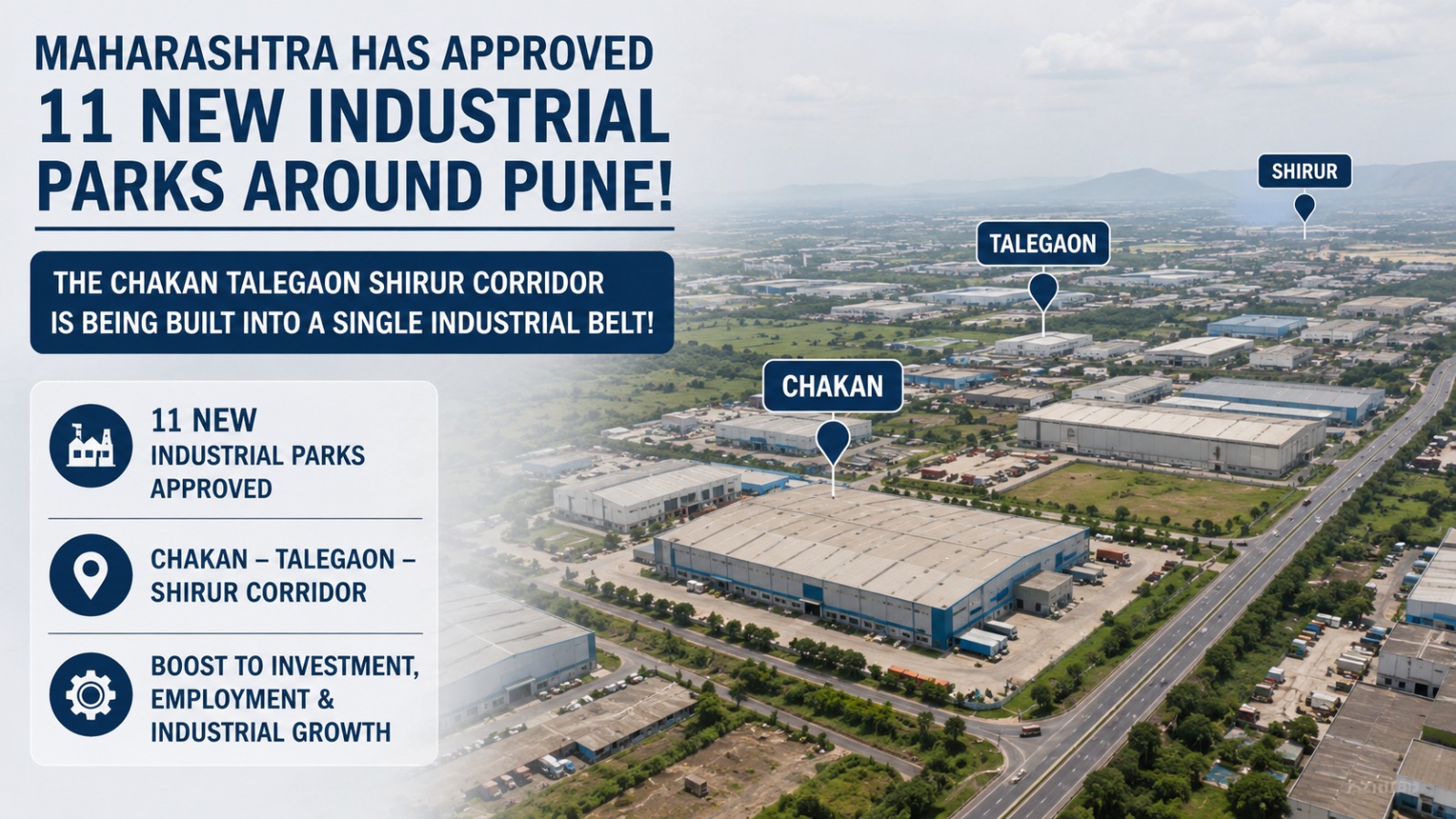 Maharashtra Has Approved 11 New Industrial Parks Around Pune!