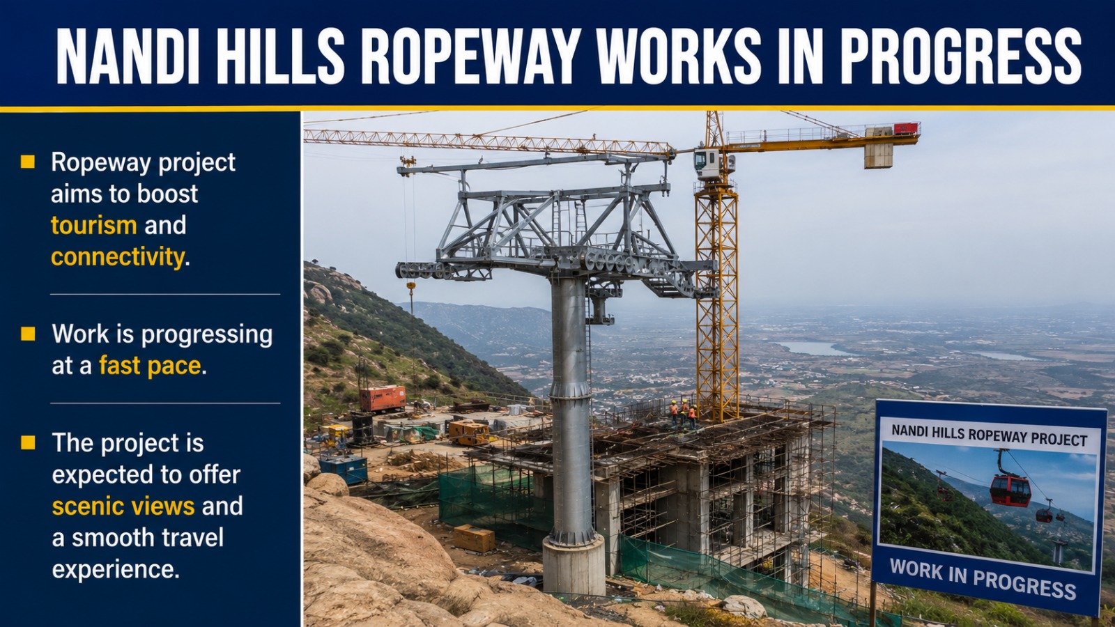 Nandi Hills Ropeway Works In Progress