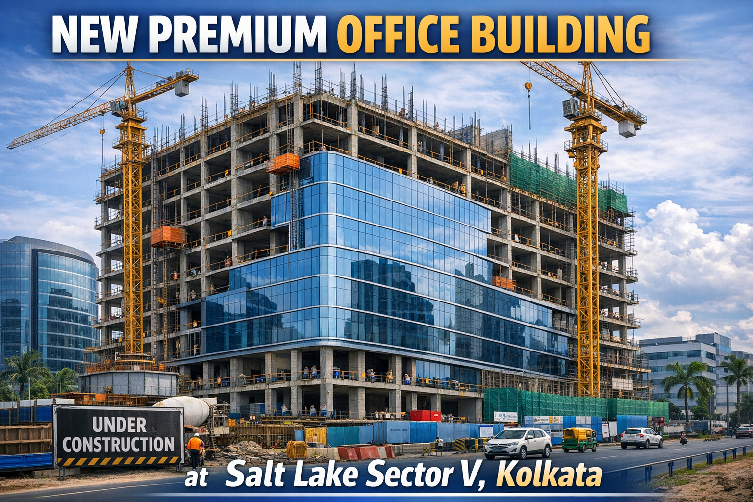 New Premium Office Building is under Construction at Salt Lake Sector V, Kolkata